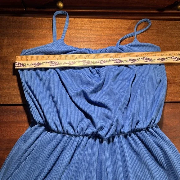 Gilli One Piece Cropped Wide Leg Jumper Sz Medium. Royal Blue - Picture 7 of 10
